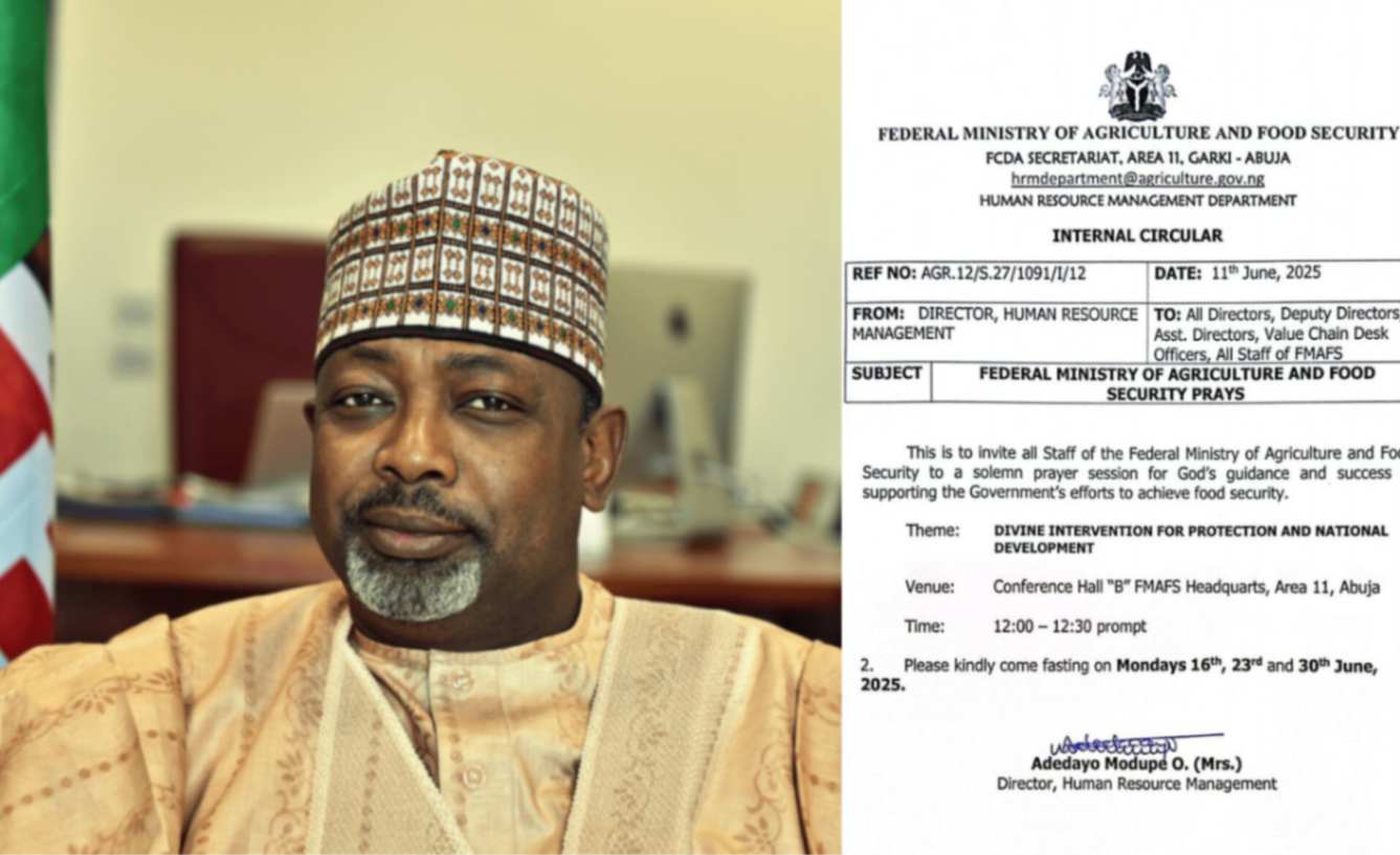 Ministry of Agriculture Declares 3-day Prayer For Food Security