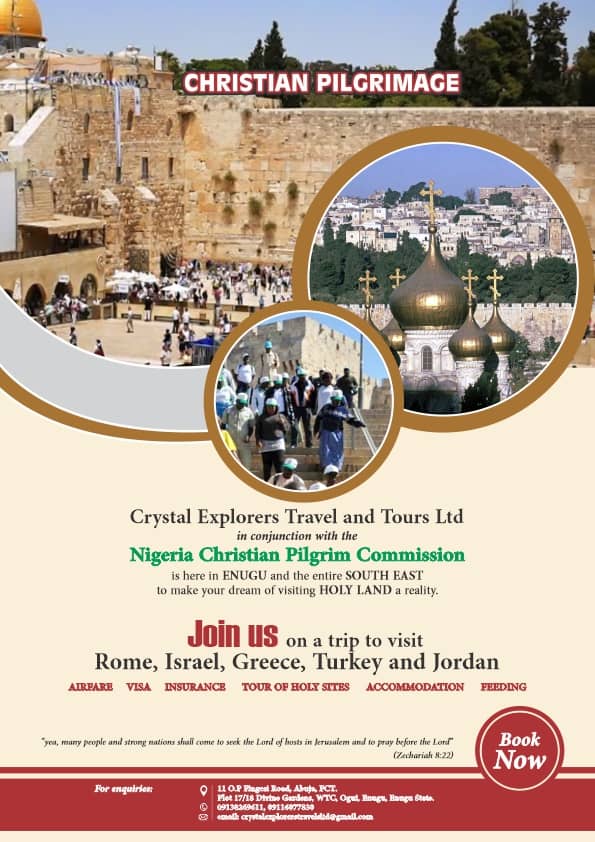Christmas Pilgrimage to Rome, Greece, Israel, Jordan, Turkey at Subsidised Rate