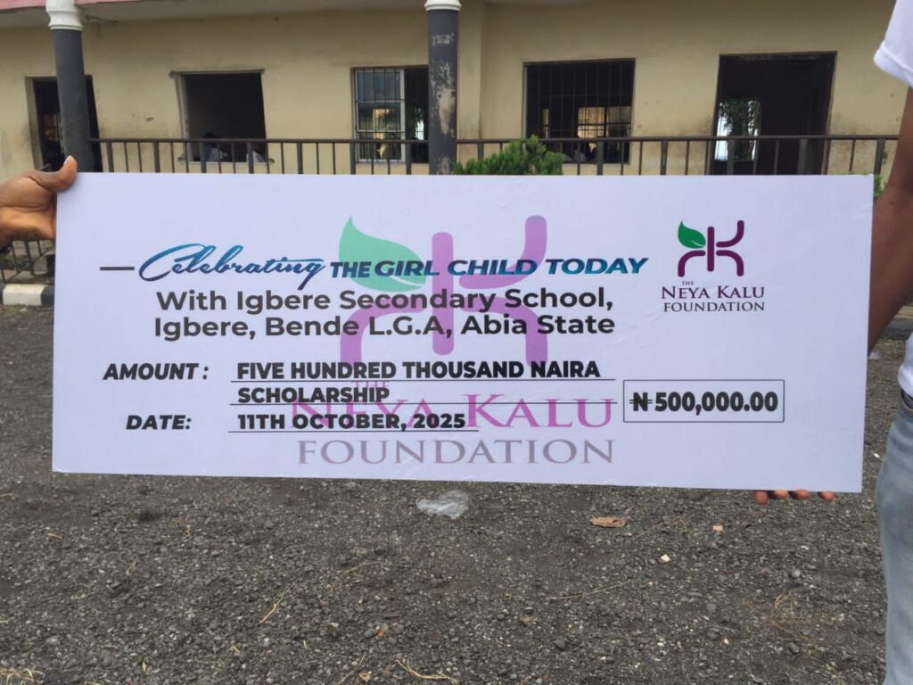 Neya Kalu Foundation Brings Succour To Students Of Igbere Secondary School