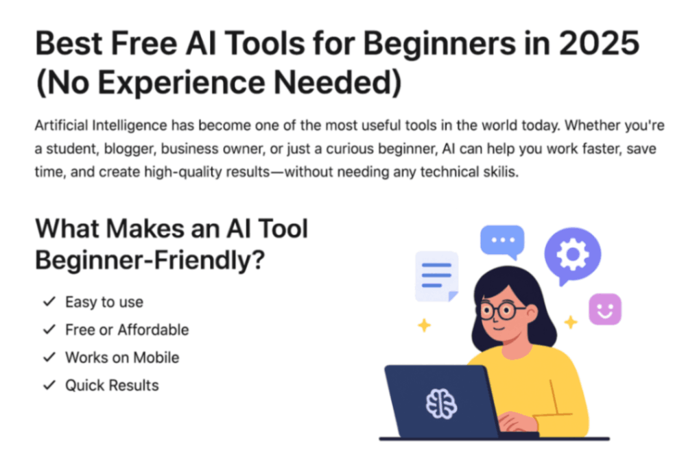 Best Free AI Tools for Beginners in 2025