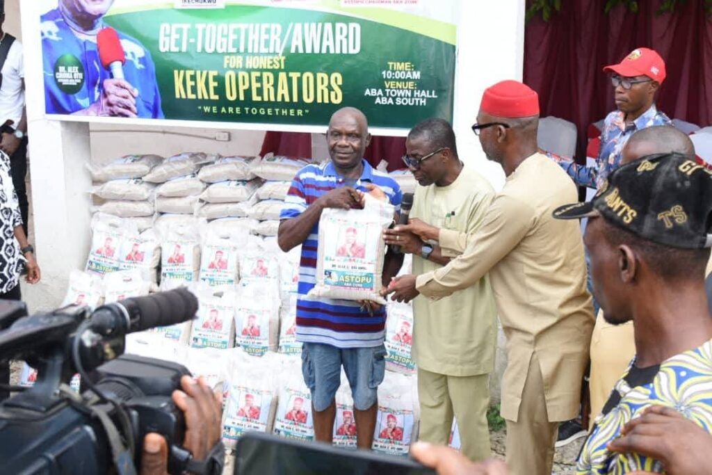 Abia State Govt, ASTOPU Unite to Promote Honesty as 164 Tricycle Operators Receive Rewards in Aba