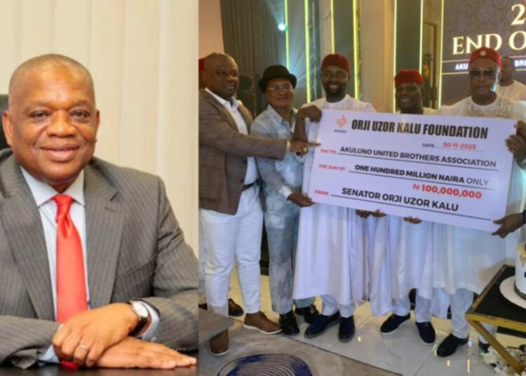 Orji Uzor Kalu Installed as Grand Patron of AUBA, Donates ₦100 Million at Enugu AGM