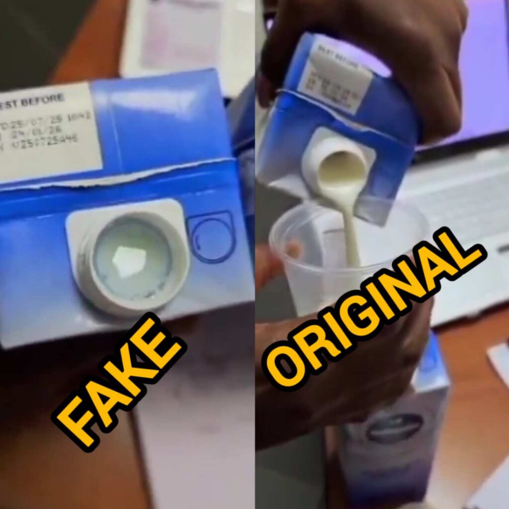 Difference between Fake and Original Hollandia Yoghurt