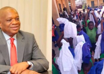 Senator Orji Kalu Distributes Educational Materials in Ohafia, Unveils Completed Projects, Says More Are Underway